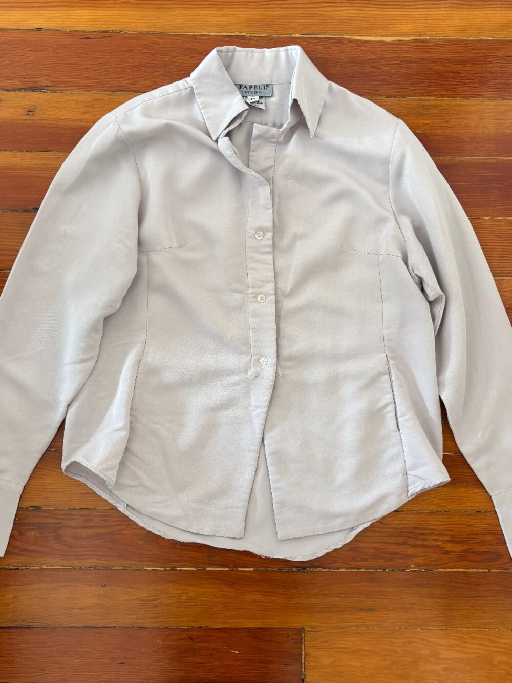 Minimalist CBK Vintage Lilac Long Sleeve Button Down Adrianna Papell LARGE